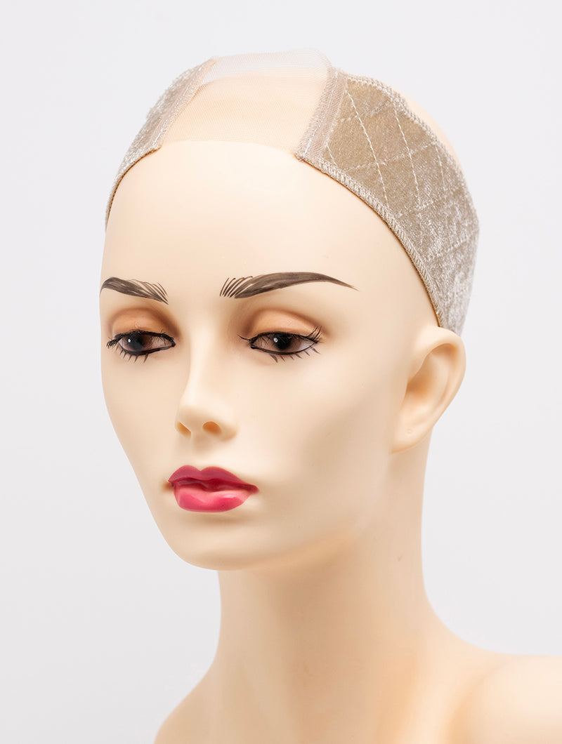 Velvet Grip with Lace Insert, Beige