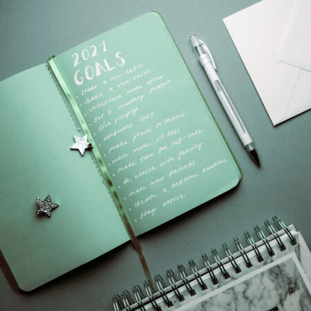 2021 green planner with goals