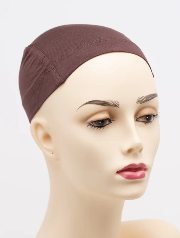 Bamboo Wig Cap Liner:Silicone Grip, Brown